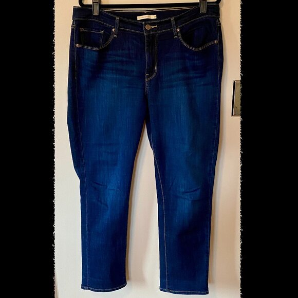 Levi's Jeans Women's Size 14 32x32 Classic Straight Blue (Cobalt Haze) Stretch - Picture 1 of 7